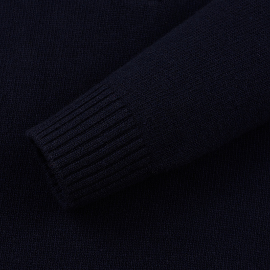 Мужской свитер Stone Island Lambswool High Neck Zip Navy Blue