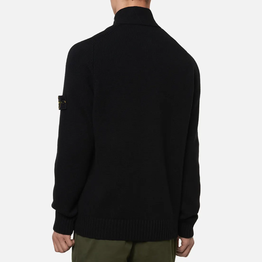 Stone Island Мужской свитер Lambswool Zip Button Panel