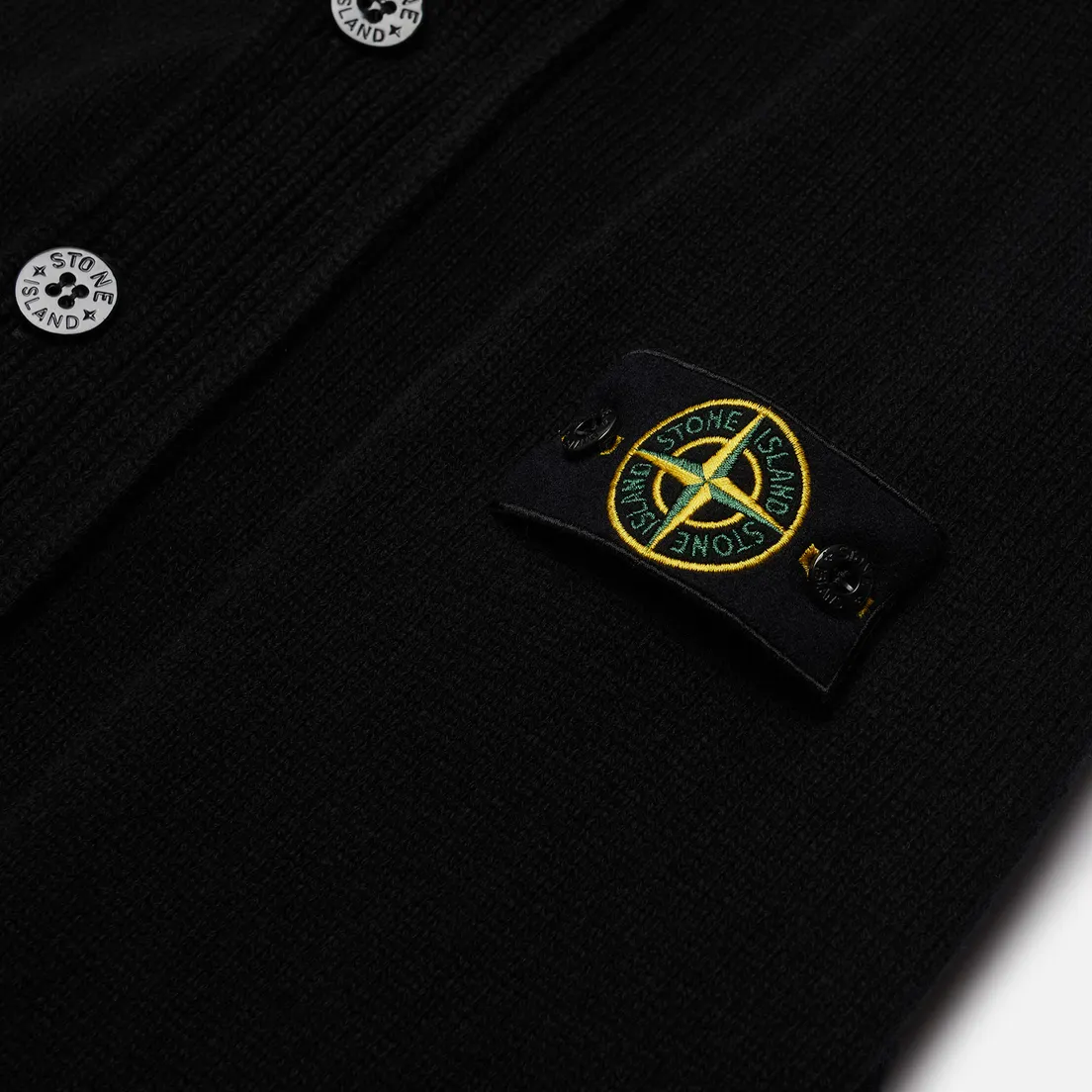 Stone Island Мужской свитер Lambswool Zip Button Panel