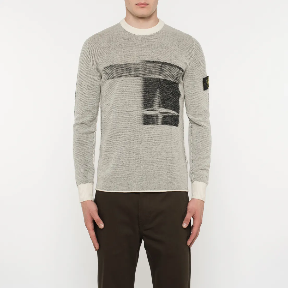 Stone Island Мужской свитер Monochrome Striped Faded