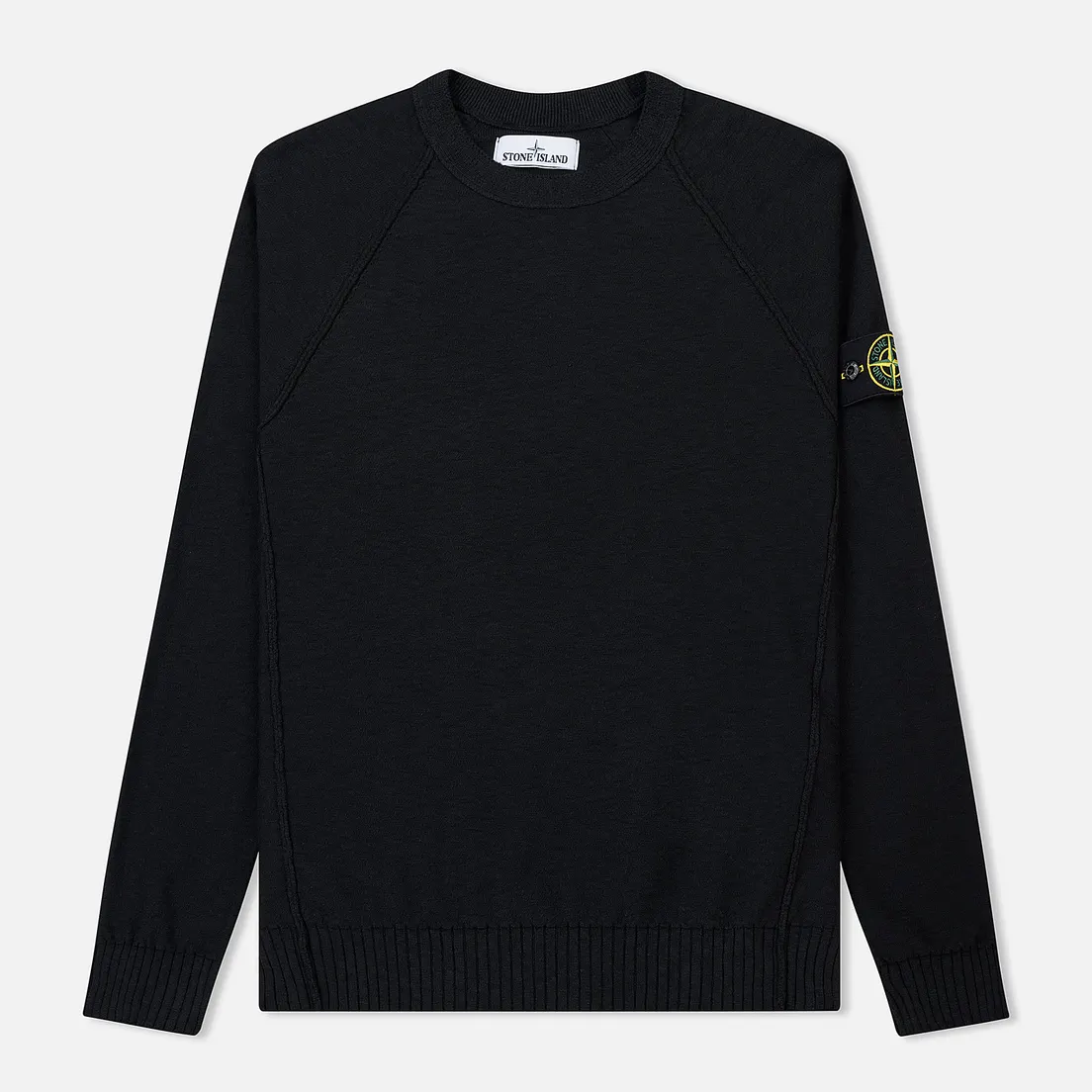 Stone Island Мужской свитер Ribbed Collar Horizontal Garment Dye
