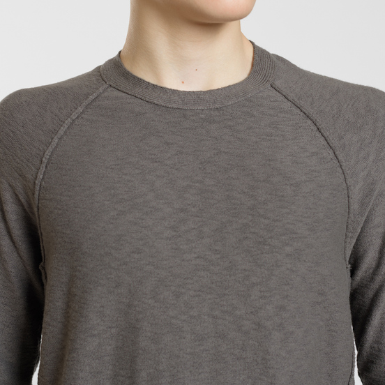 Мужской свитер Stone Island Ribbed Collar Horizontal Garment Dye Blue Grey