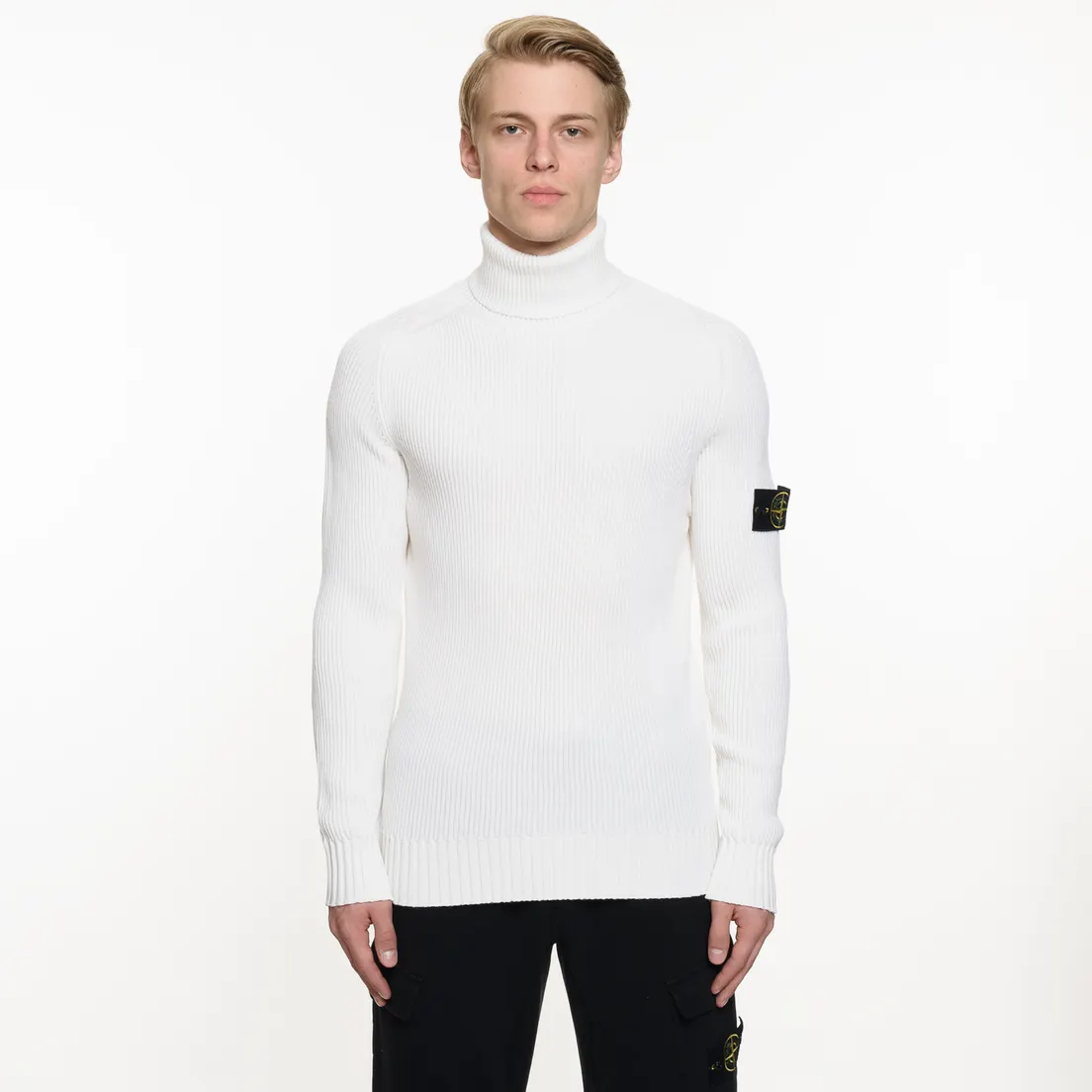 Stone Island Мужской свитер Ribbed Light Wool Roll Neck