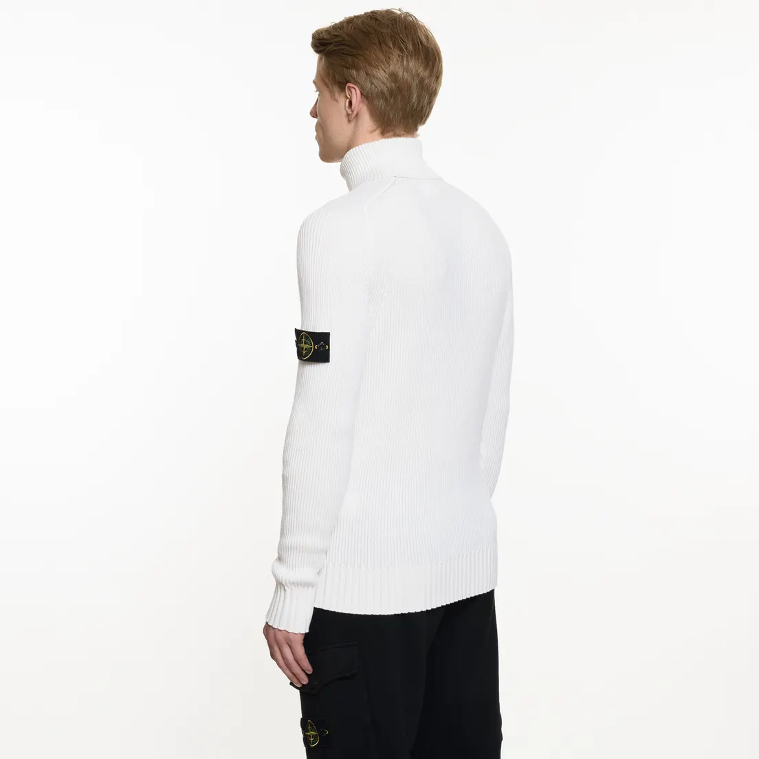 Stone Island Мужской свитер Ribbed Light Wool Roll Neck