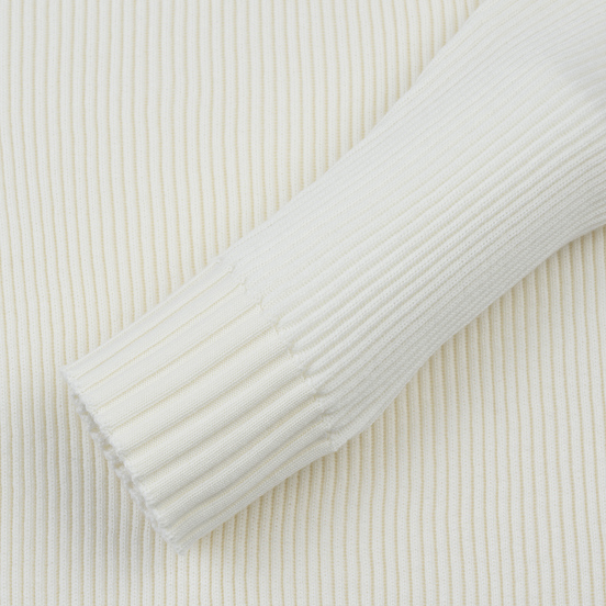 Мужской свитер Stone Island Ribbed Light Wool Roll Neck White
