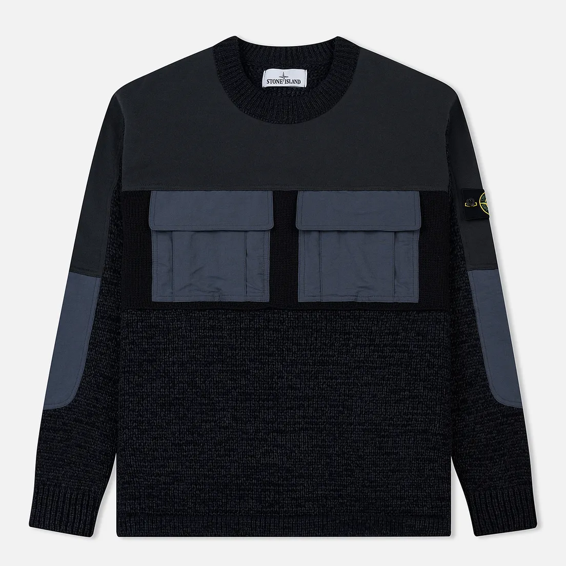 Stone Island Мужской свитер Round Neck Nylon Webbing