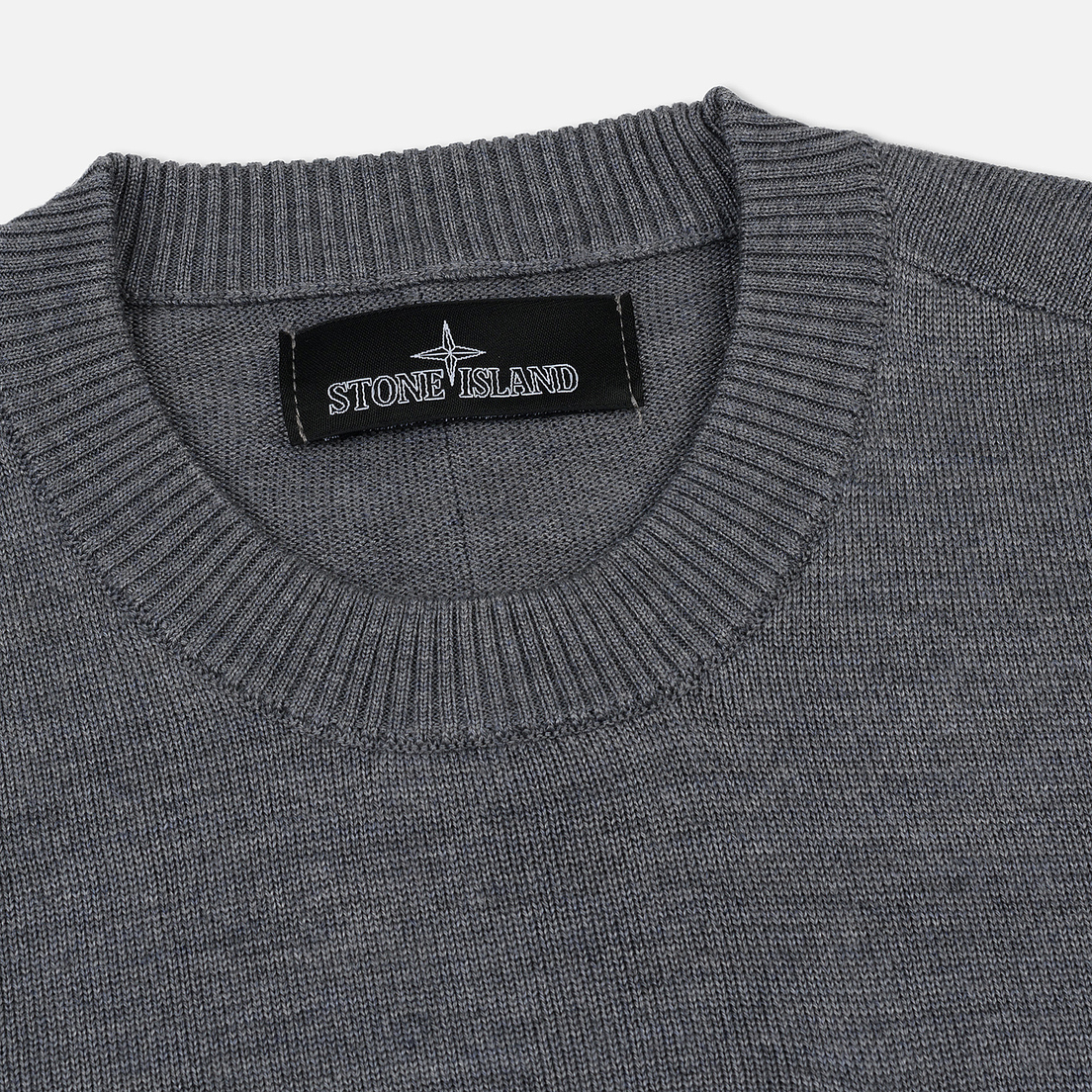 Stone Island Shadow Project Мужской свитер Catch Pocket Crew Neck Virgin Wool/Silk Blend