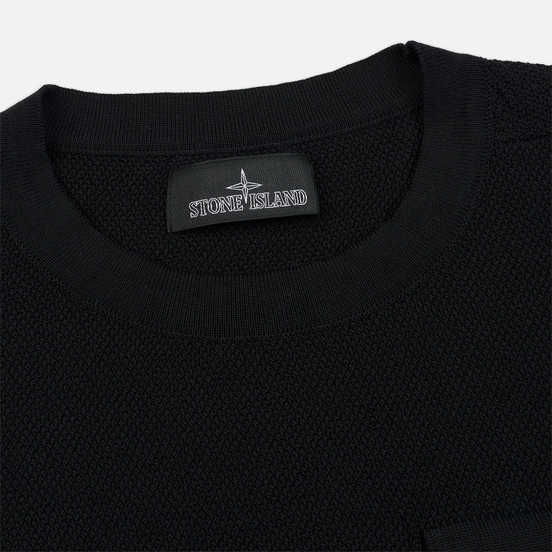 Мужской свитер Stone Island Shadow Project Chest Patch Pocket Black