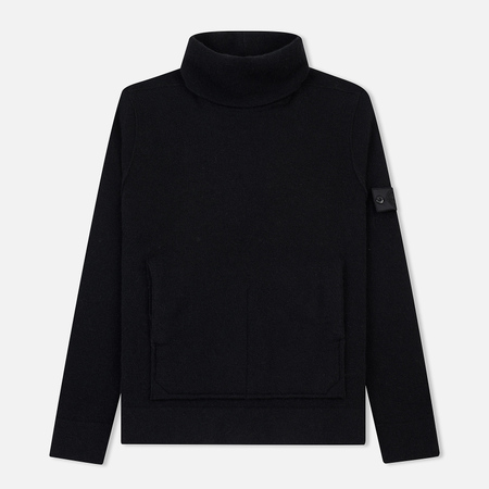 Мужской свитер Stone Island Shadow Project Engineered Mock Neck Strata Pockets Black