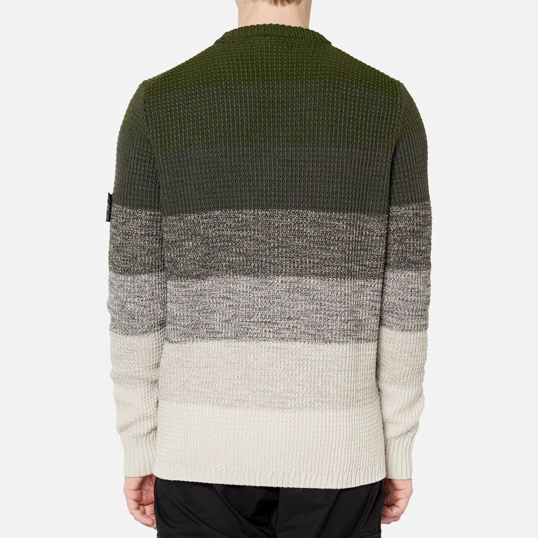 Stone Island Shadow Project Мужской свитер Gradient Effect Garter Stitch Stripes