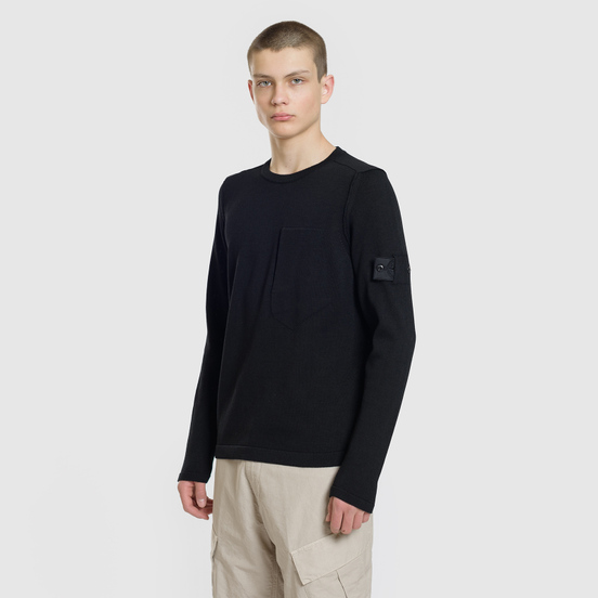 Мужской свитер Stone Island Shadow Project Pocket Constructed Side Entrance Black