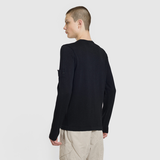 Мужской свитер Stone Island Shadow Project Pocket Constructed Side Entrance Black