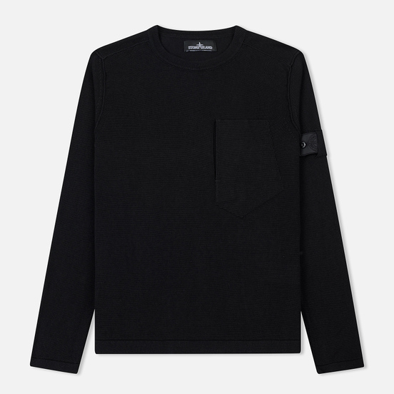 Мужской свитер Stone Island Shadow Project Pocket Constructed Side Entrance Black