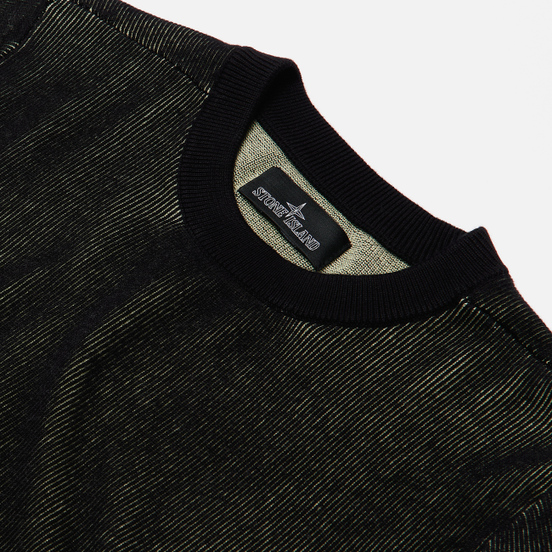 Мужской свитер Stone Island Shadow Project Two Colour Crew Neck Knit Black