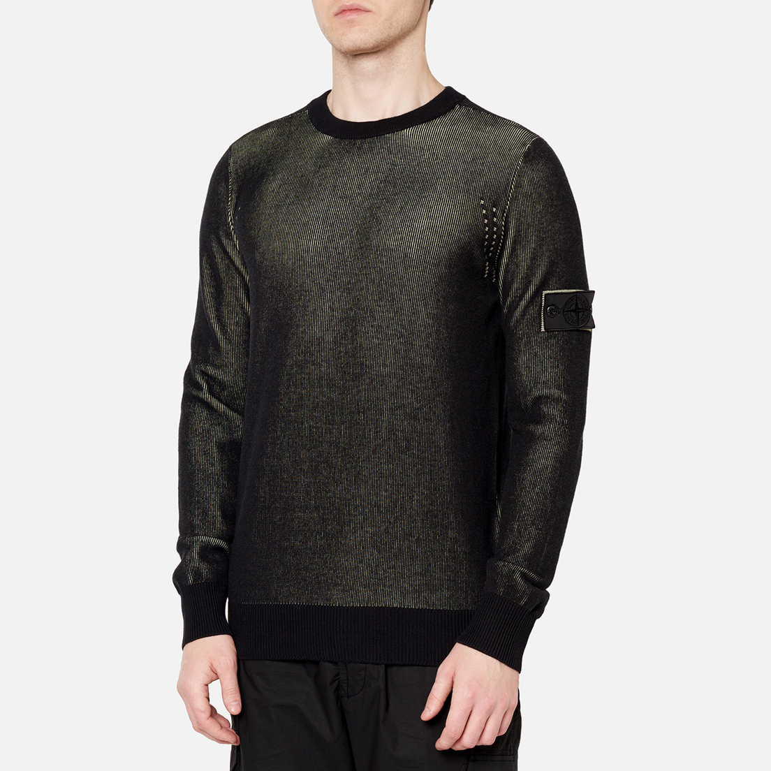 Stone Island Shadow Project Мужской свитер Two Colour Crew Neck Knit