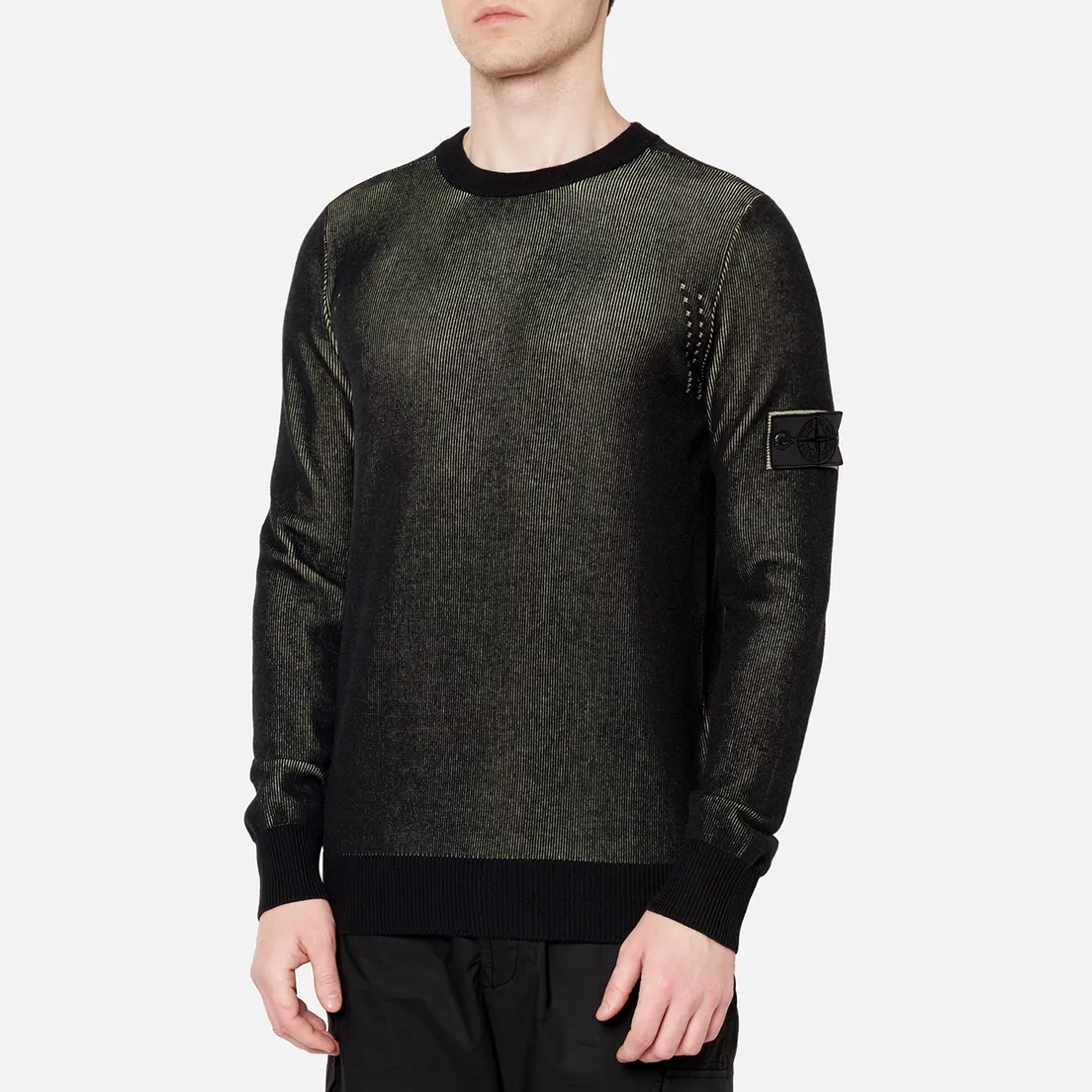 Stone Island Shadow Project Мужской свитер Two Colour Crew Neck Knit