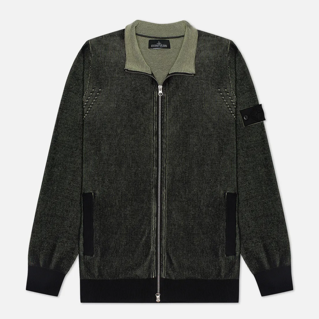 Stone Island Shadow Project Мужской свитер Two Colour Full Zipper Cardigan