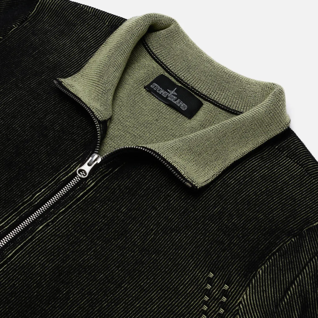 Stone Island Shadow Project Мужской свитер Two Colour Full Zipper Cardigan