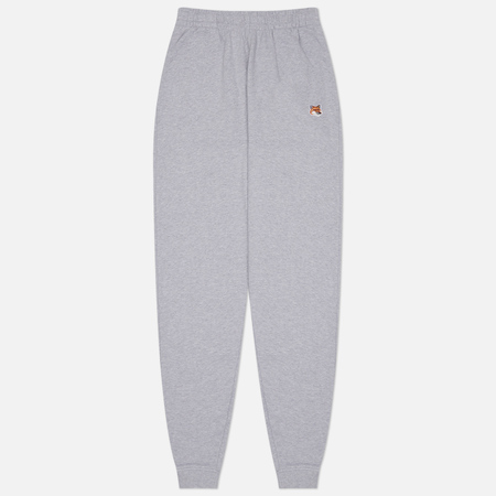  Женские брюки Maison Kitsune Fox Head Patch Regular Joggers, цвет серый, размер M