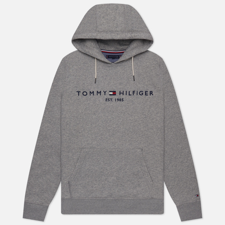 Мужская толстовка Tommy Hilfiger Core Tommy Logo Hoodie, цвет серый, размер M