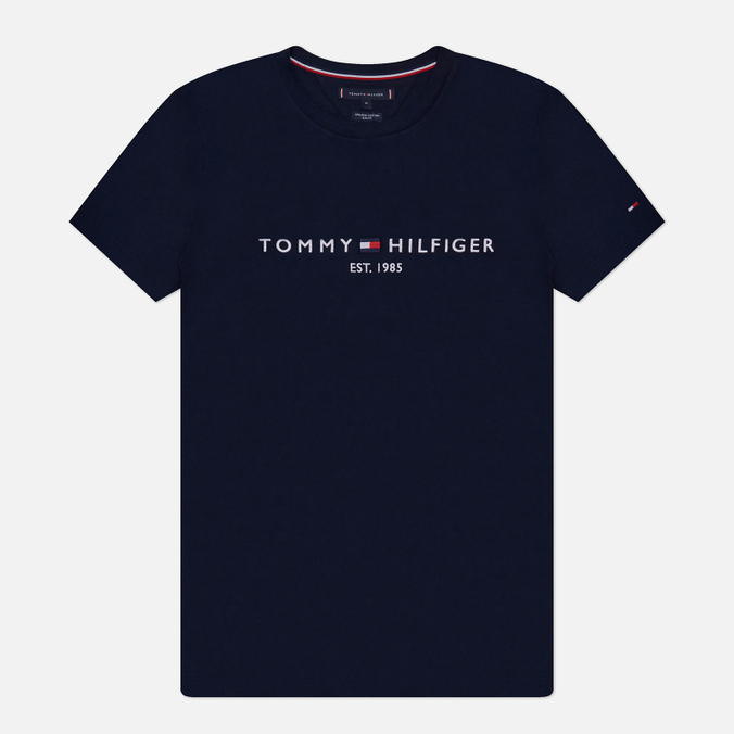 Мужская футболка Tommy Hilfiger Core Tommy Logo, цвет синий