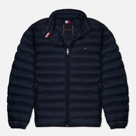 фото Мужской пуховик tommy hilfiger warm packable padded, цвет синий, размер s