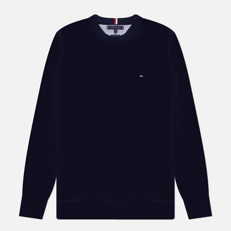 фото Мужской свитер tommy hilfiger 1985 crew neck, цвет синий, размер s