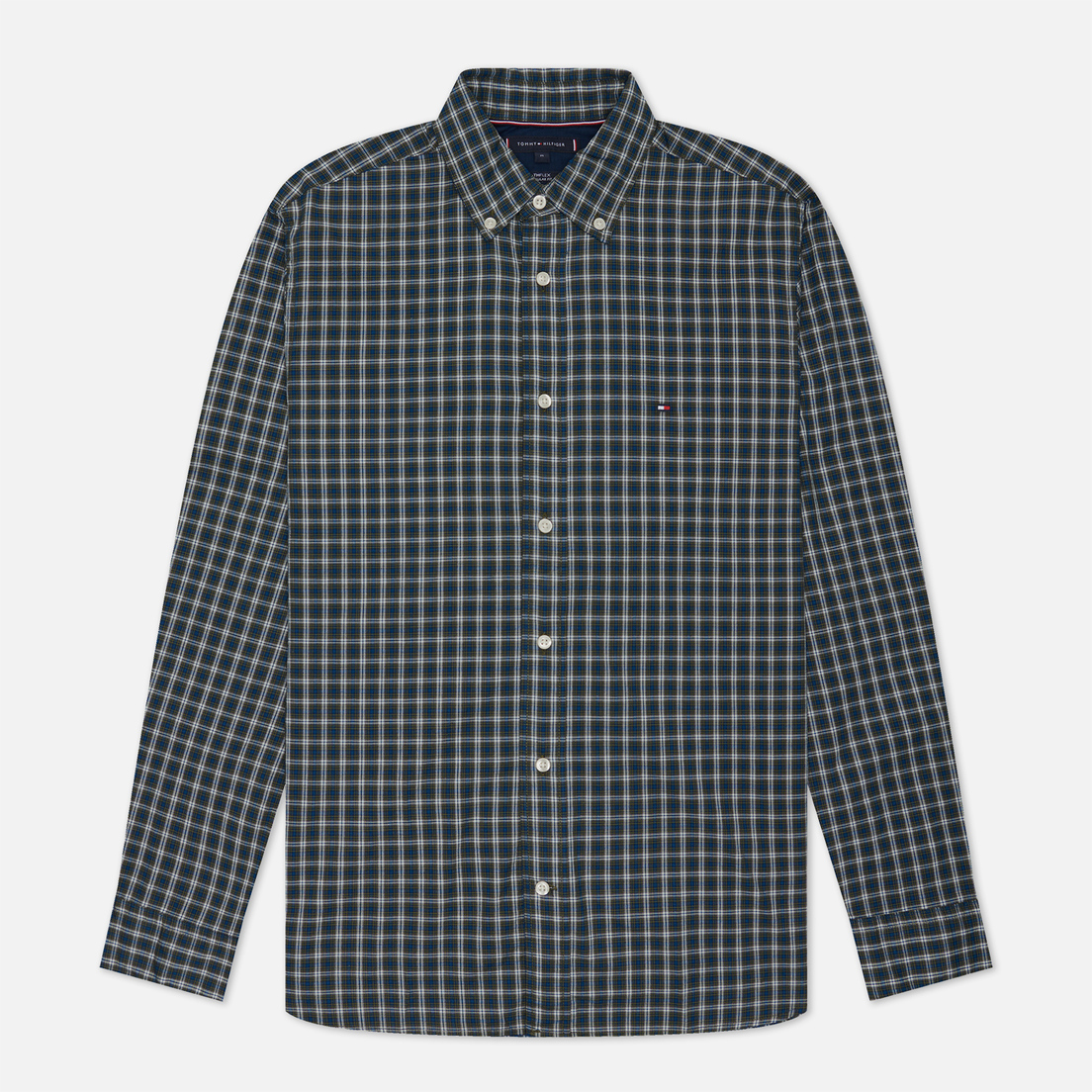 Tommy Hilfiger Мужская рубашка Soft Flex Mini Tartan Regular Fit