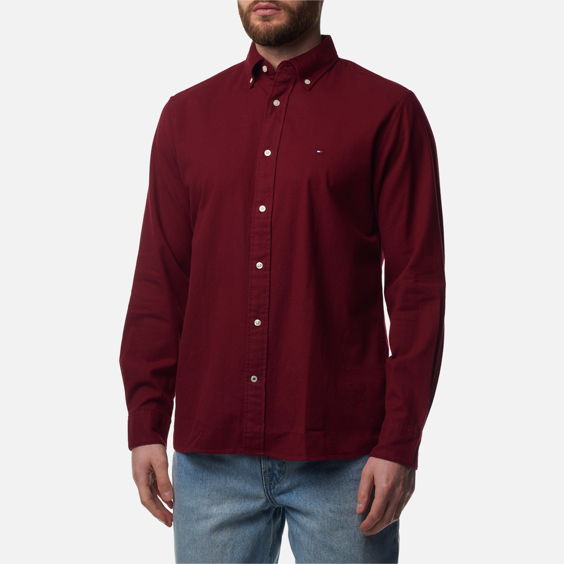 Мужская рубашка Tommy Hilfiger Flex Brushed Twill Regular Fit ...