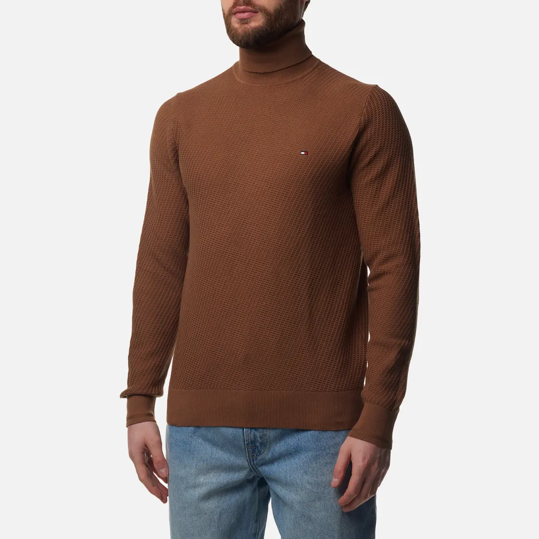 Tommy Hilfiger Мужской свитер Rectangular Structure Roll Neck