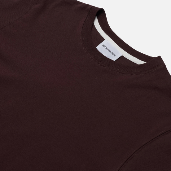 Мужская футболка Norse Projects Niels Standard Eggplant Brown