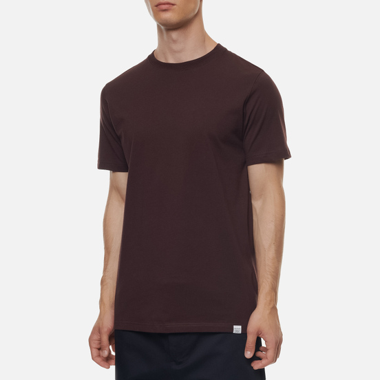 Мужская футболка Norse Projects Niels Standard Eggplant Brown