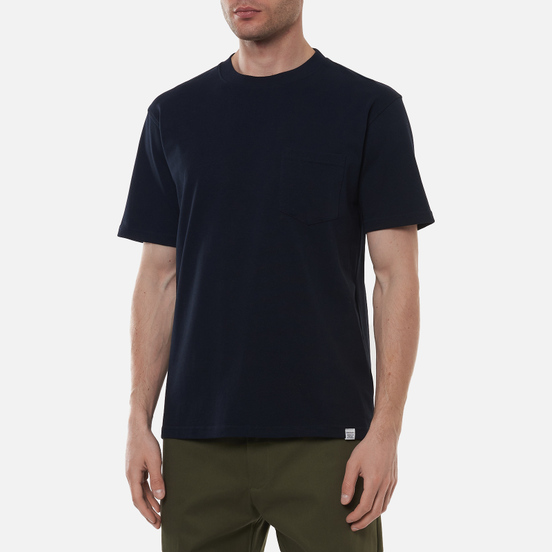 Мужская футболка Norse Projects Johannes Pocket Dark Navy