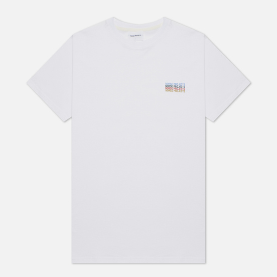 Мужская футболка Norse Projects Niels Logo Stack White