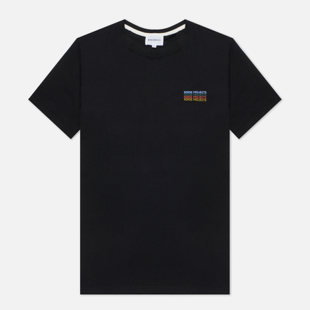 Мужская футболка Norse Projects Niels Logo Stack, цвет чёрный, размер XL