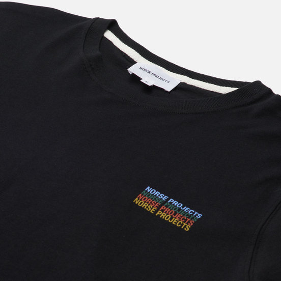 Мужская футболка Norse Projects Niels Logo Stack Black