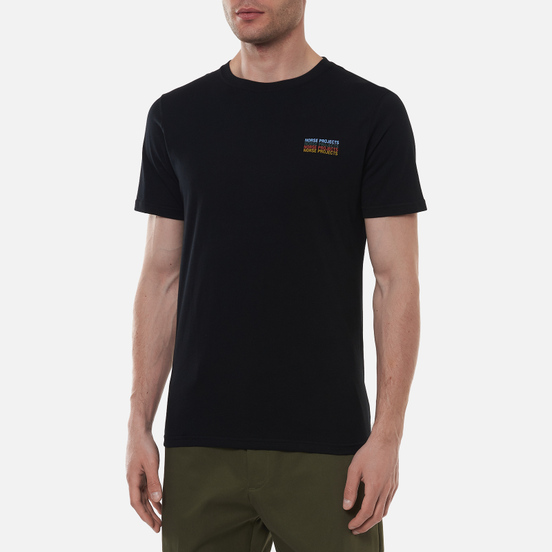 Мужская футболка Norse Projects Niels Logo Stack Black