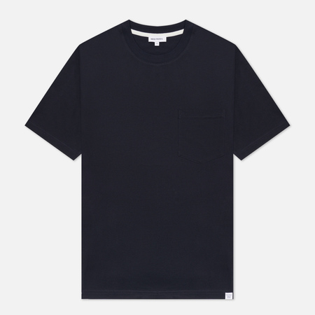 Мужская футболка Norse Projects Johannes Standard Pocket, цвет синий, размер XL