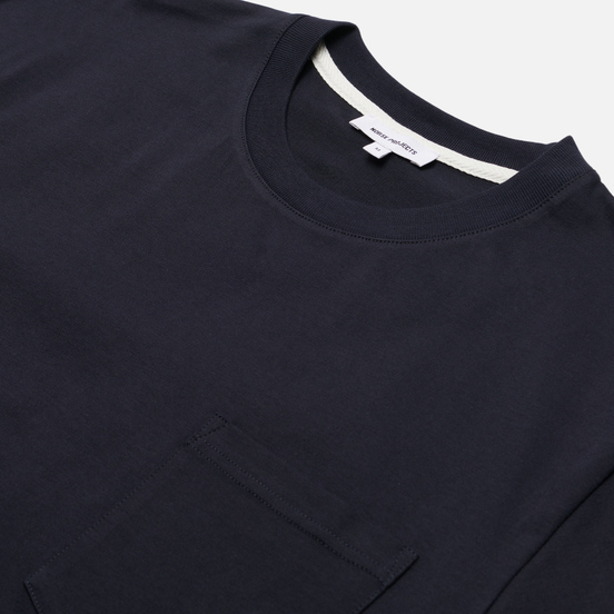 Мужская футболка Norse Projects Johannes Standard Pocket Dark Navy