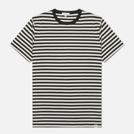 Мужская футболка Norse Projects Niels Classic Stripe, цвет чёрный, размер S