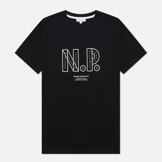 Мужская футболка Norse Projects Niels Teknisk Logo Black