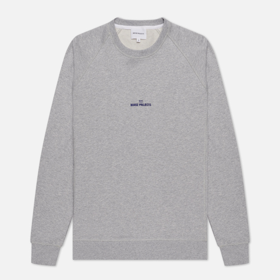 Мужская толстовка Norse Projects Ketel Norse Projects Wave Logo Light Grey Melange