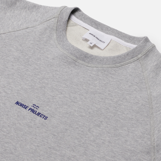 Мужская толстовка Norse Projects Ketel Norse Projects Wave Logo Light Grey Melange