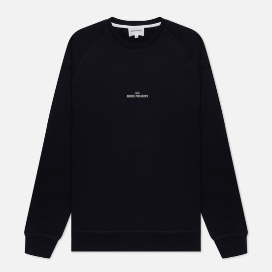 Мужская толстовка Norse Projects Ketel Norse Projects Wave Logo Dark Navy