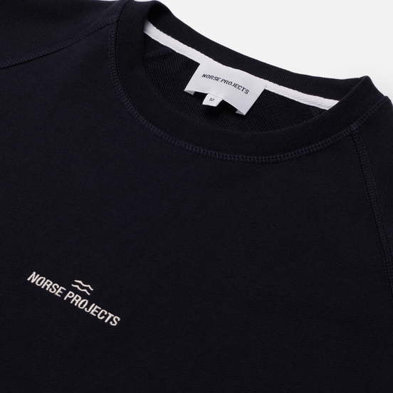 Мужская толстовка Norse Projects Ketel Norse Projects Wave Logo Dark Navy