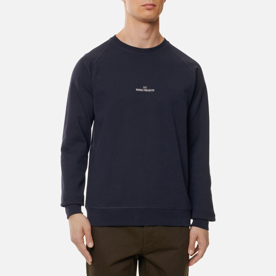Мужская толстовка Norse Projects Ketel Norse Projects Wave Logo Dark Navy