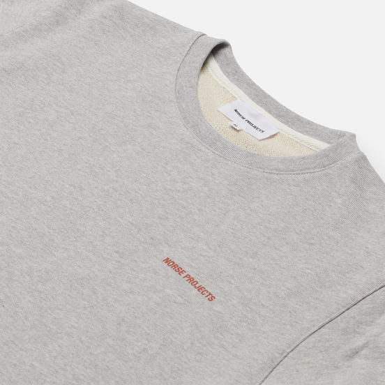 Мужская толстовка Norse Projects Vagn Norse Projects Logo Light Grey Melange