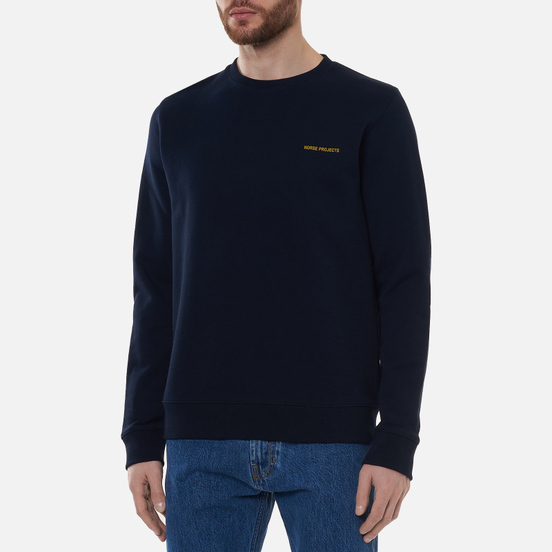 Мужская толстовка Norse Projects Vagn Norse Projects Logo Dark Navy