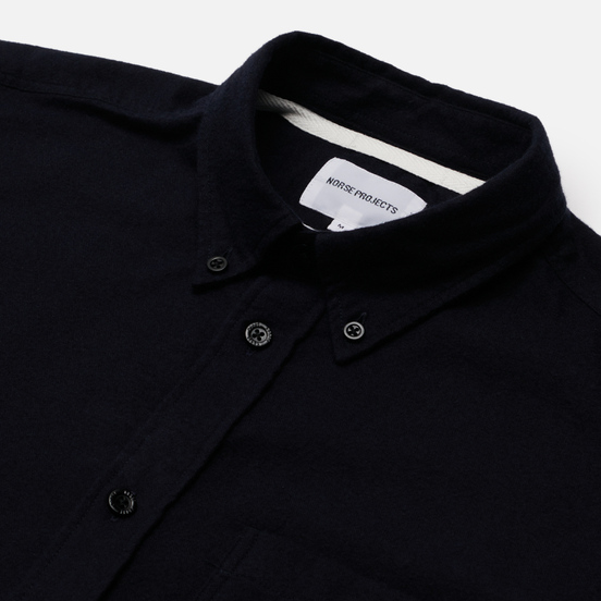 Мужская рубашка Norse Projects Anton Brushed Flannel Dark Navy