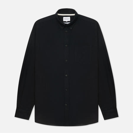 Мужская рубашка Norse Projects Anton Brushed Flannel, цвет чёрный, размер M
